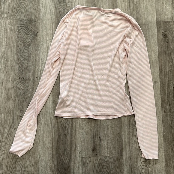 NWOT Urban Outfitters Urban Renewal Remnants Striped Long Sleeve Baby Tee Small - Picture 7 of 7